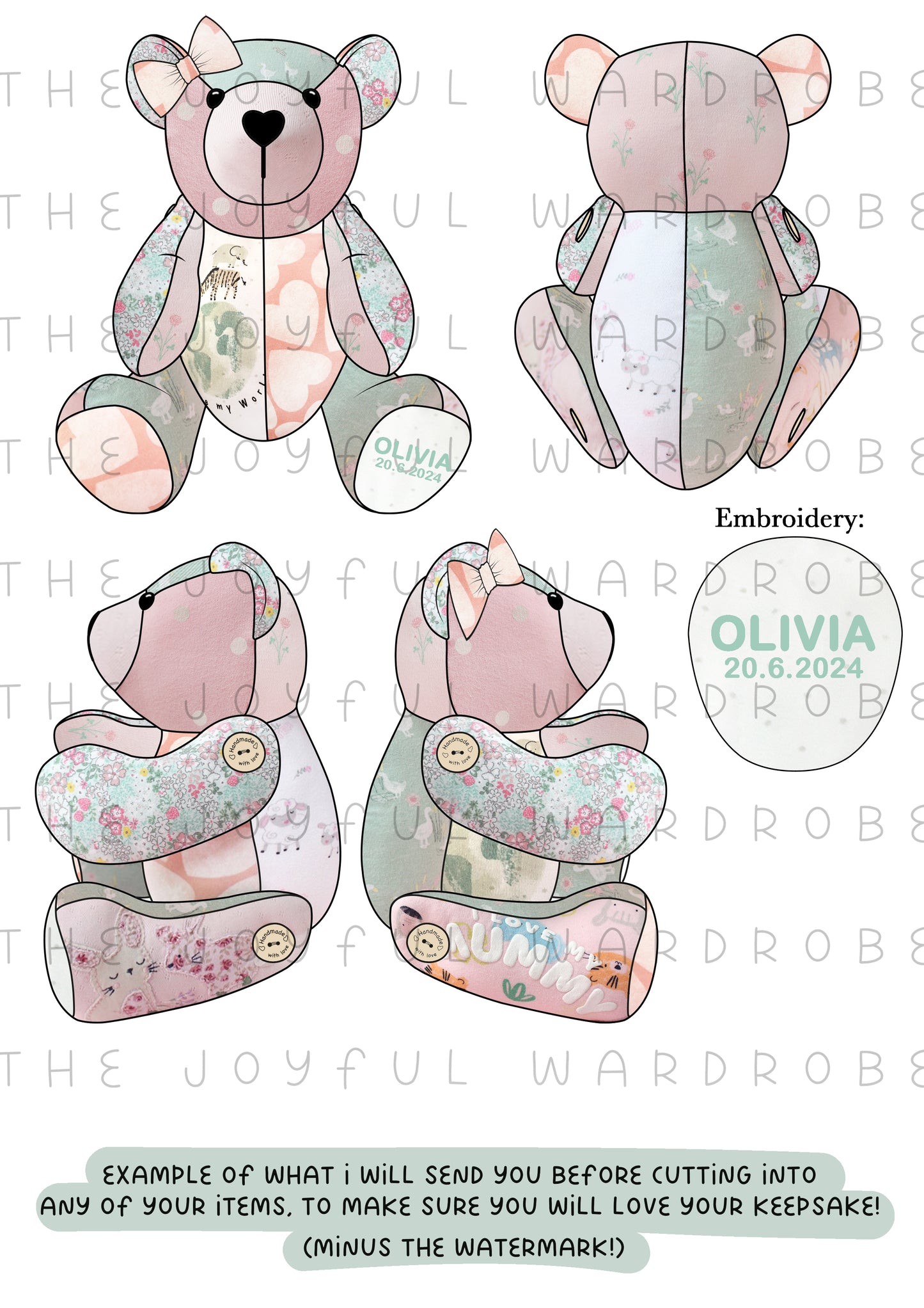 Button Jointed Memory Bear Keepsake