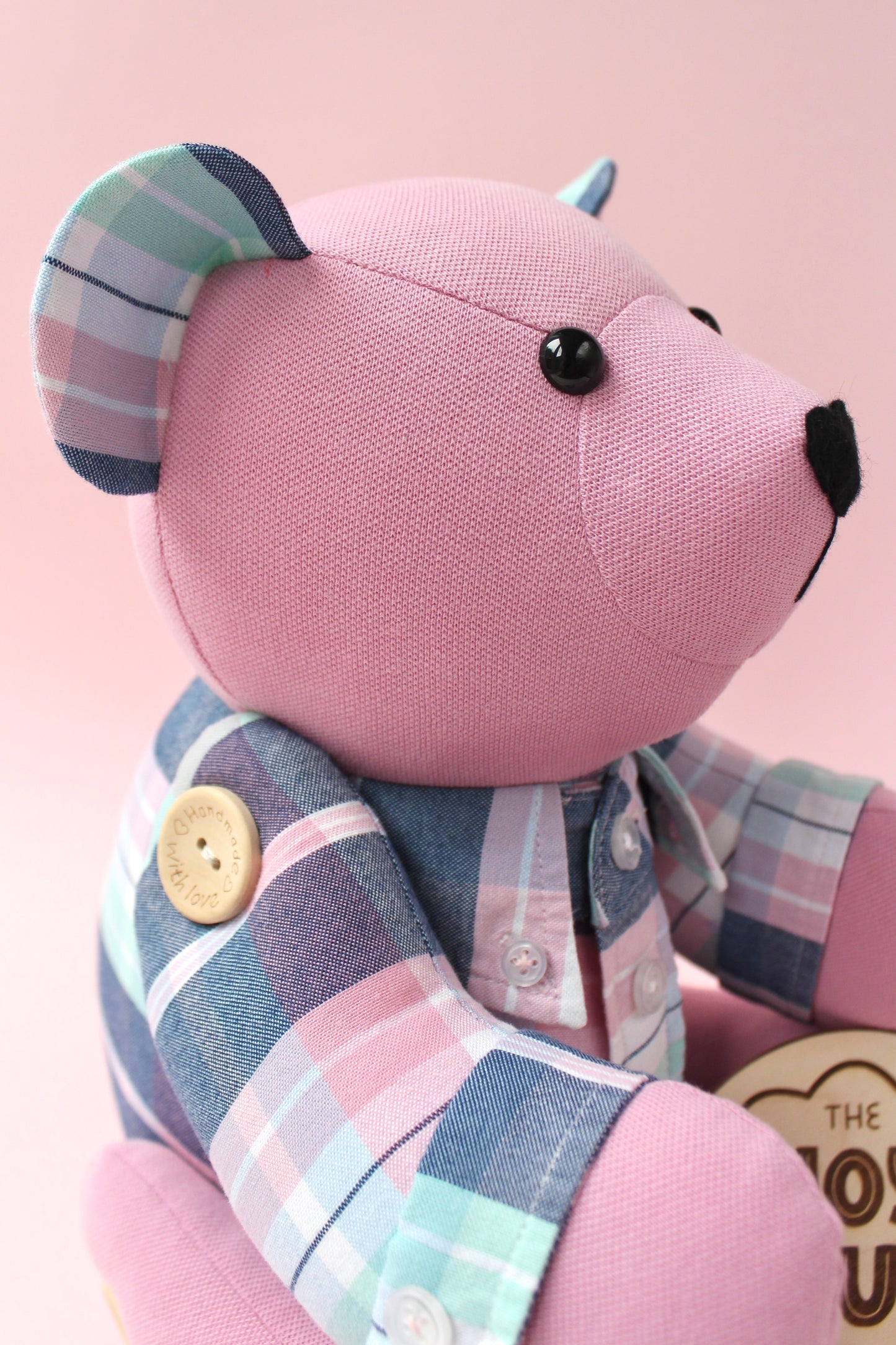 Layered Look Button Jointed Memory Bear
