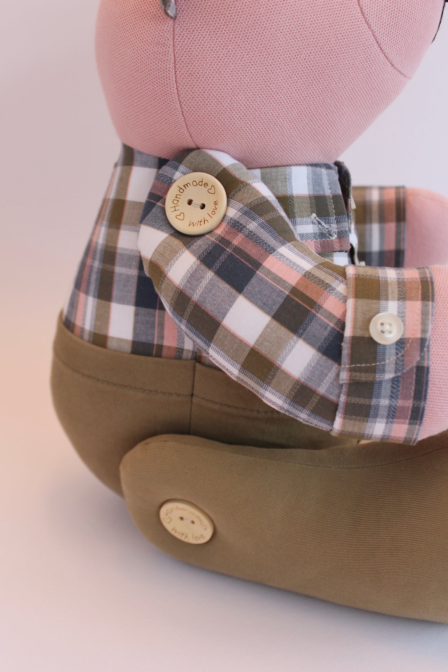 Layered Look Button Jointed Memory Bear