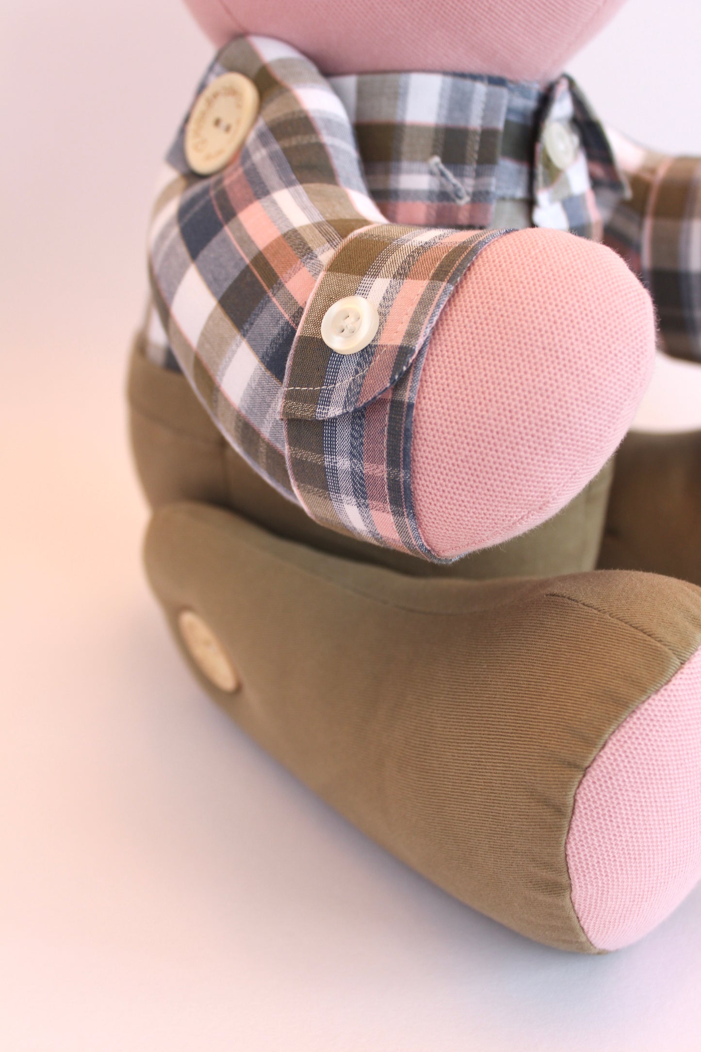 Layered Look Button Jointed Memory Bear
