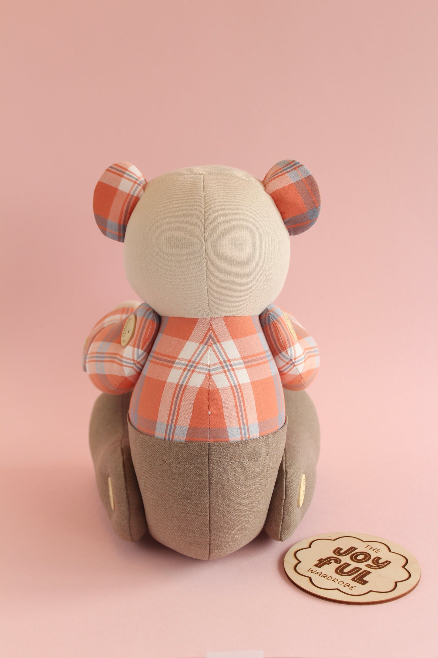 Layered Look Button Jointed Memory Bear