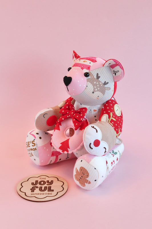 Christmas Button Jointed Keepsake with Wreath