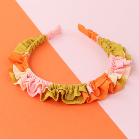 Orange Clouds - Little double Ruffle