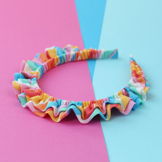 Rainbow Swirl - Little double Ruffle