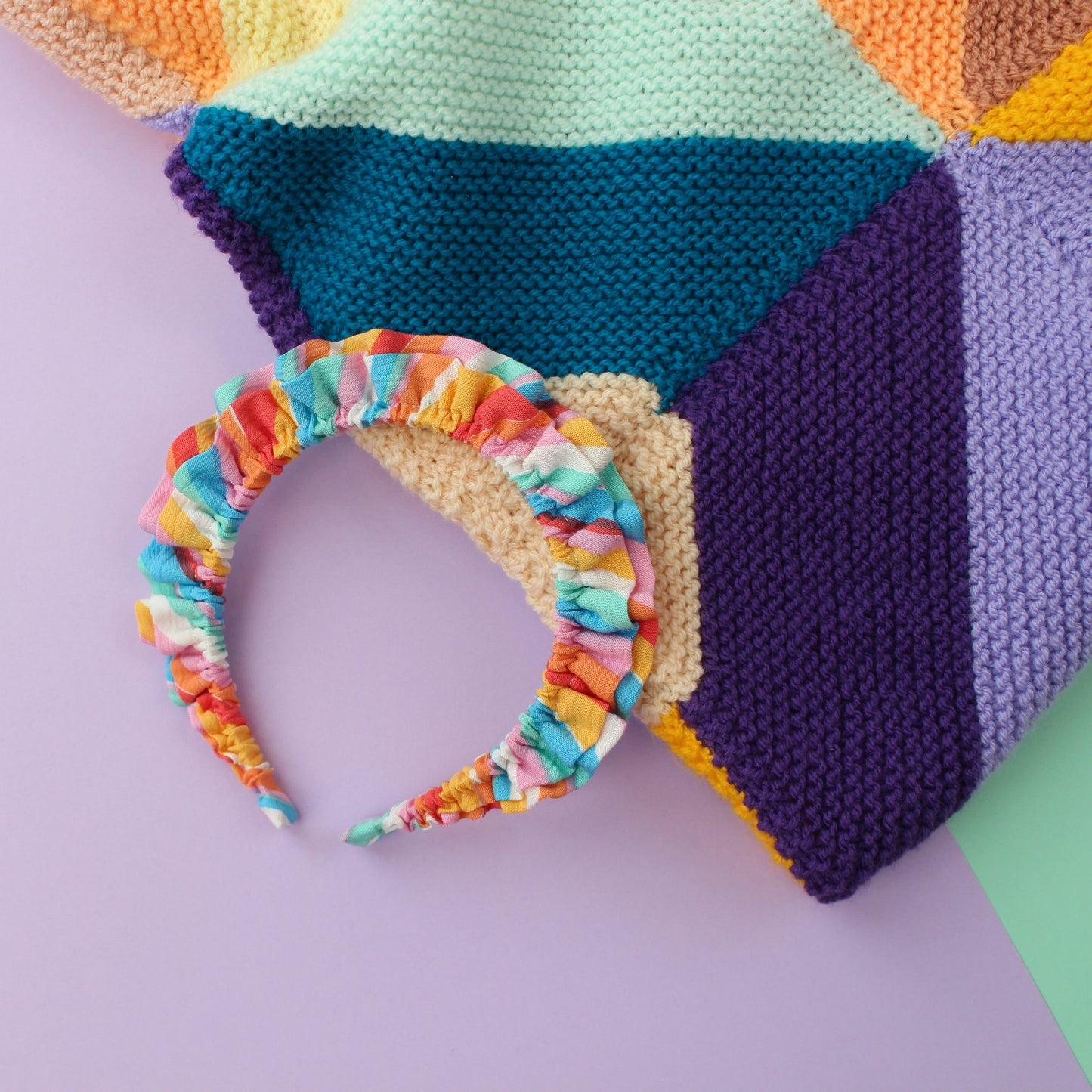Rainbow Swirl - Little double Ruffle