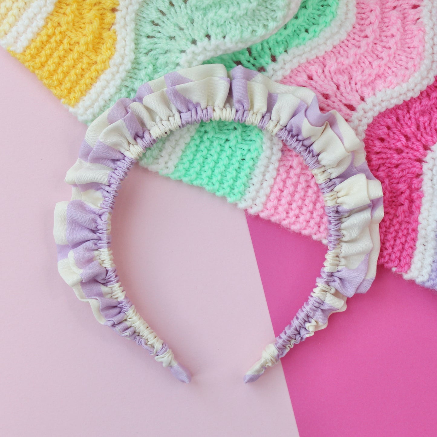 Lilac Squiggles - Little double Ruffle