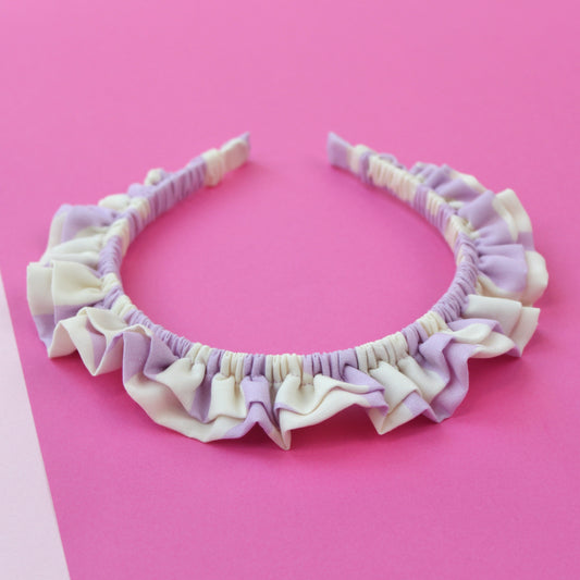 Lilac Squiggles - Little double Ruffle