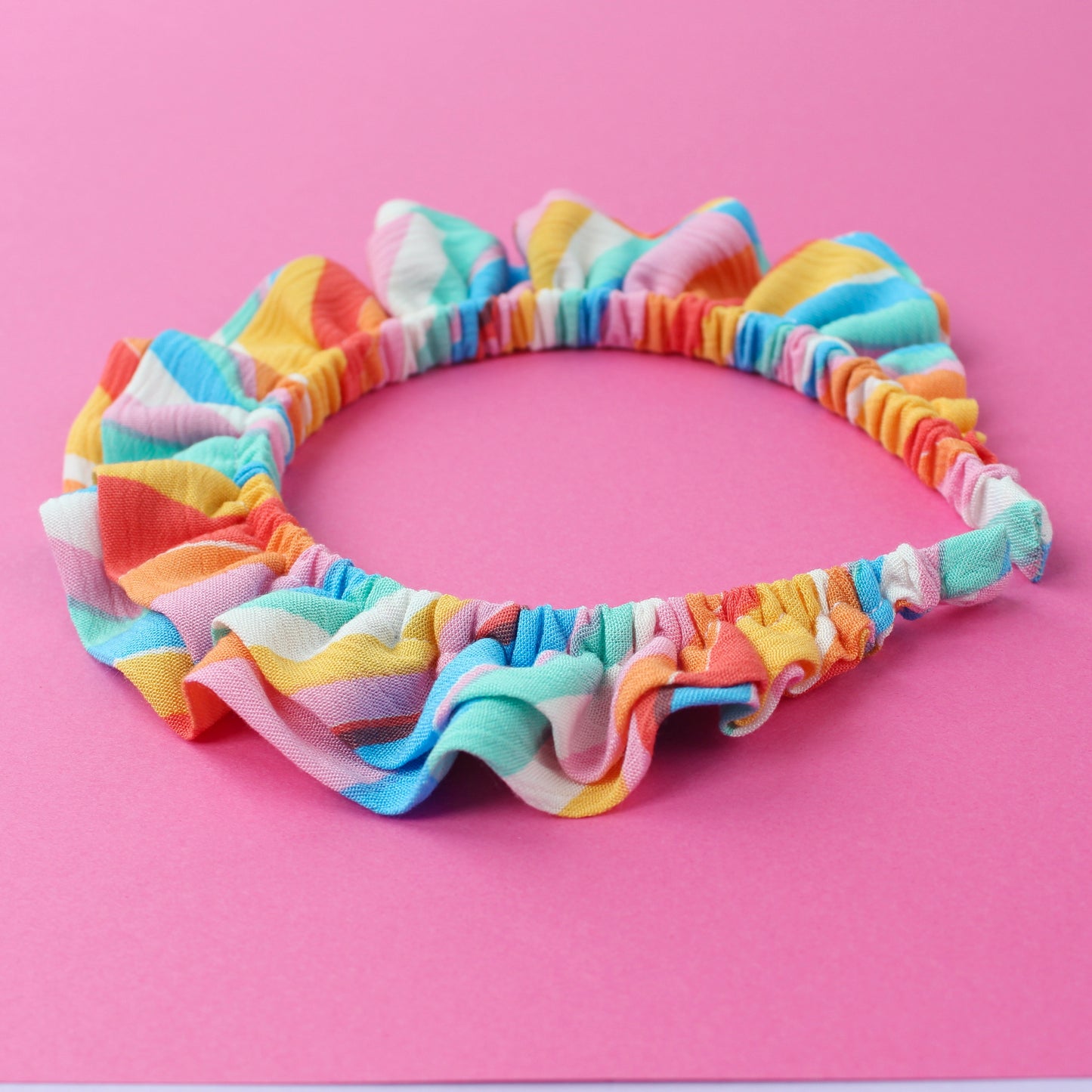 Rainbow Swirl - Large double Ruffle