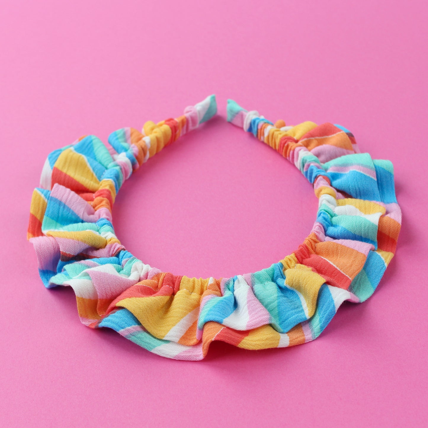 Rainbow Swirl - Large double Ruffle