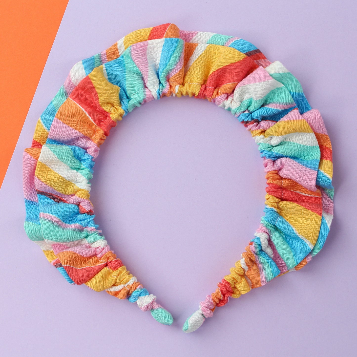 Rainbow Swirl - Large double Ruffle