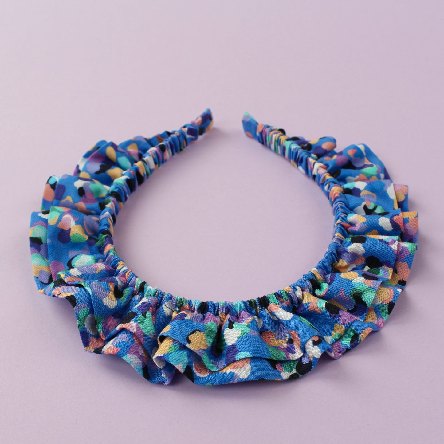 Party Spot Blue - Large double Ruffle