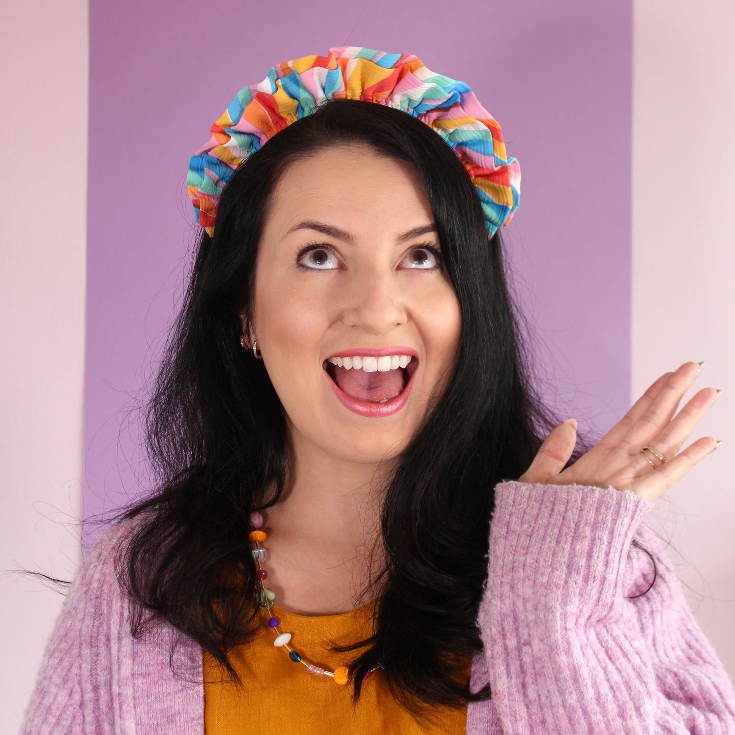 Rainbow Swirl - Large double Ruffle