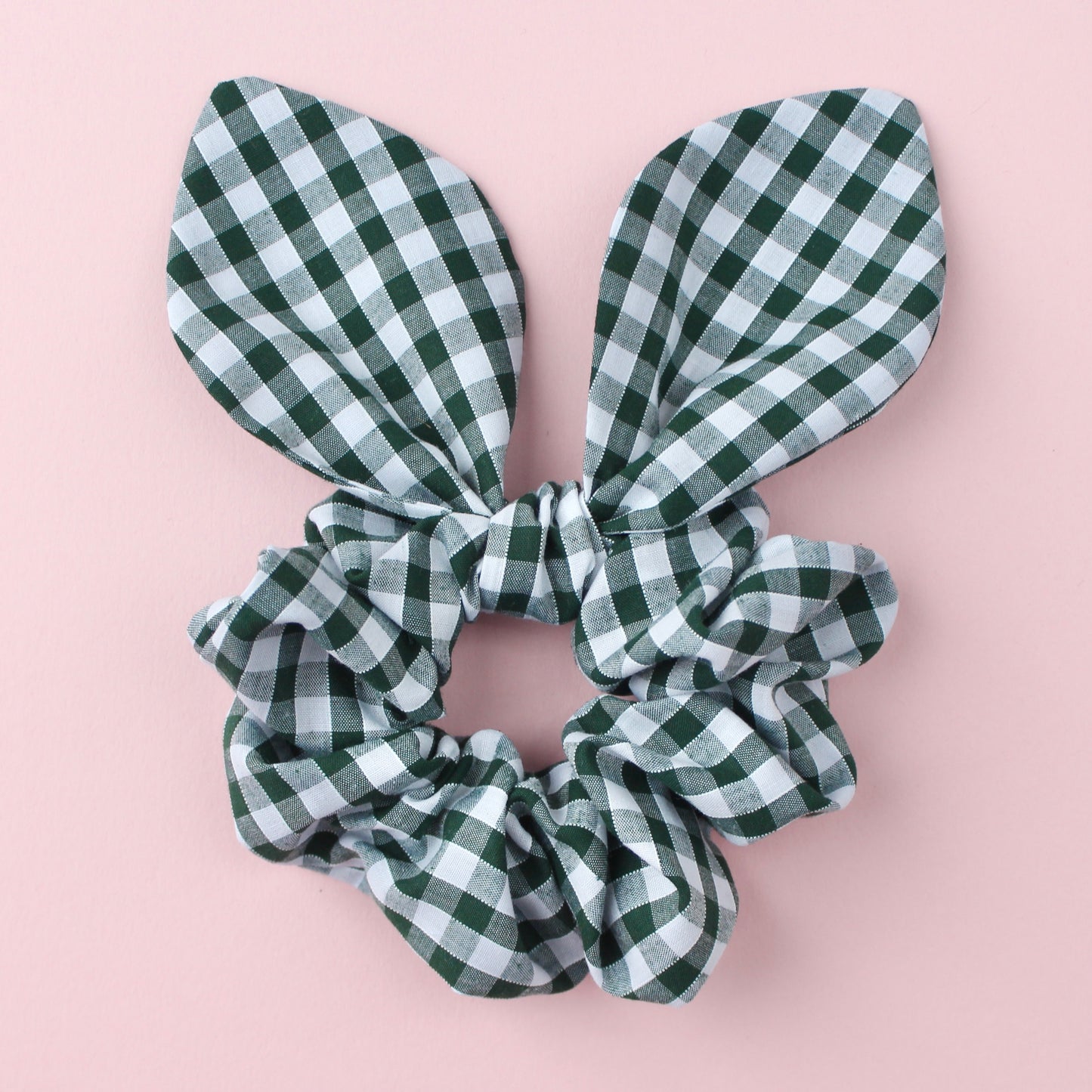 Forest Gingham - Giant Bow Scrunchie