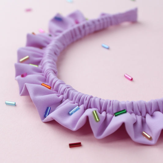 Sprinkle Cupcake Single Ruffle - Lilac