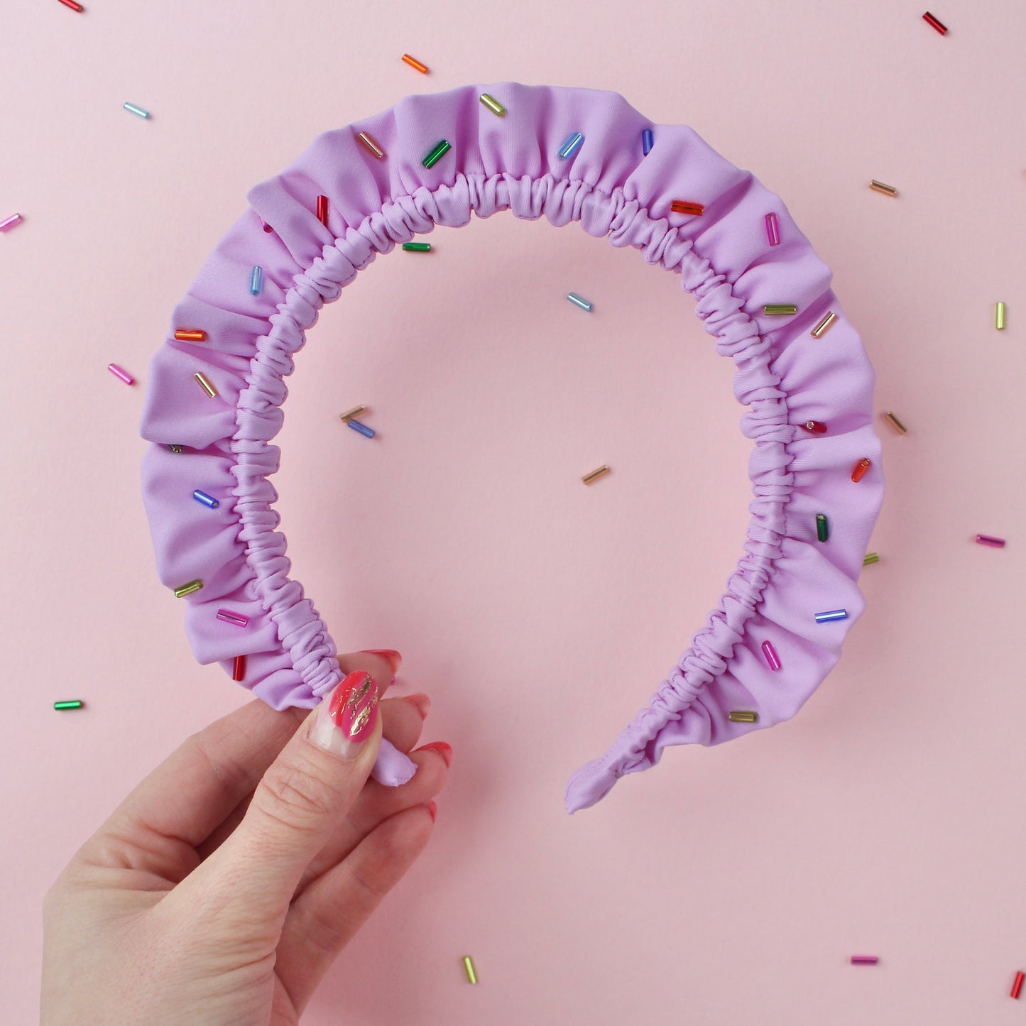 Sprinkle Cupcake Single Ruffle - Lilac