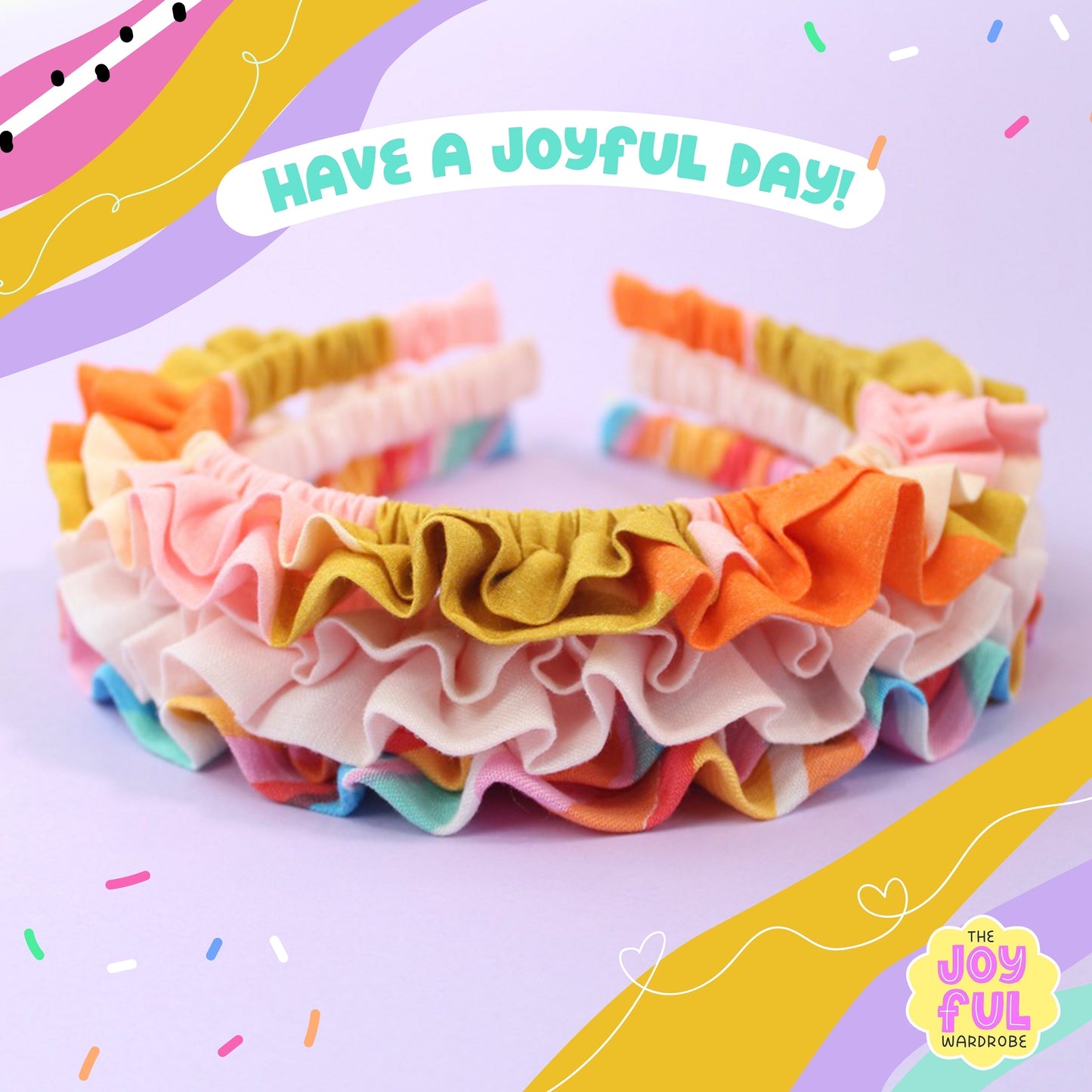 Sprinkle Cupcake Large Double Ruffle