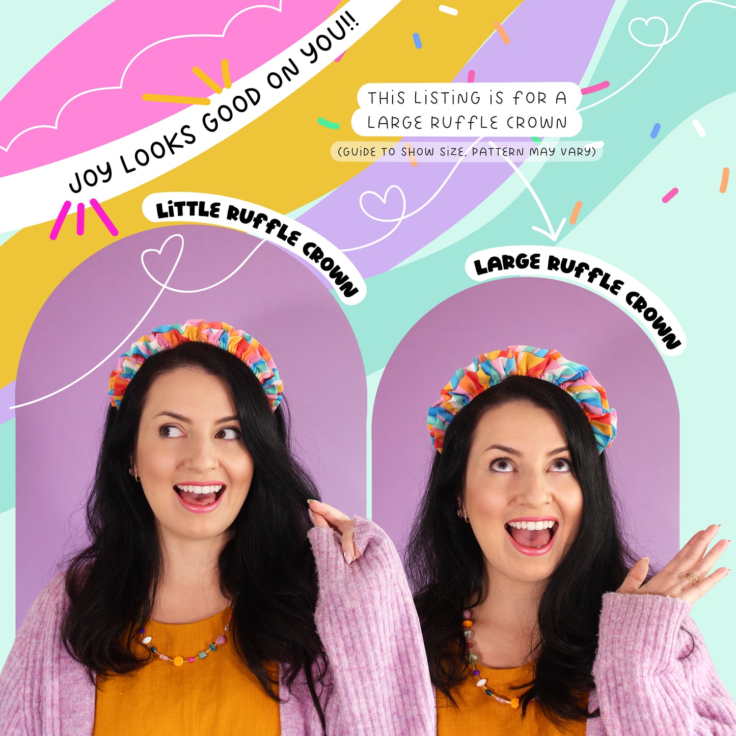 Cosy Rainbow - Large double Ruffle
