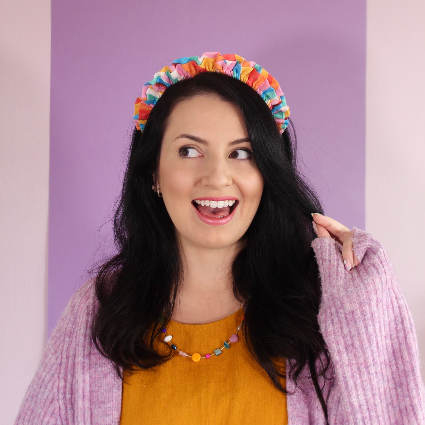 Rainbow Swirl - Little double Ruffle