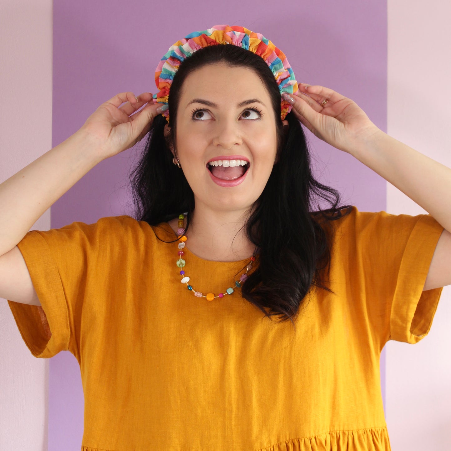 Rainbow Swirl - Little double Ruffle