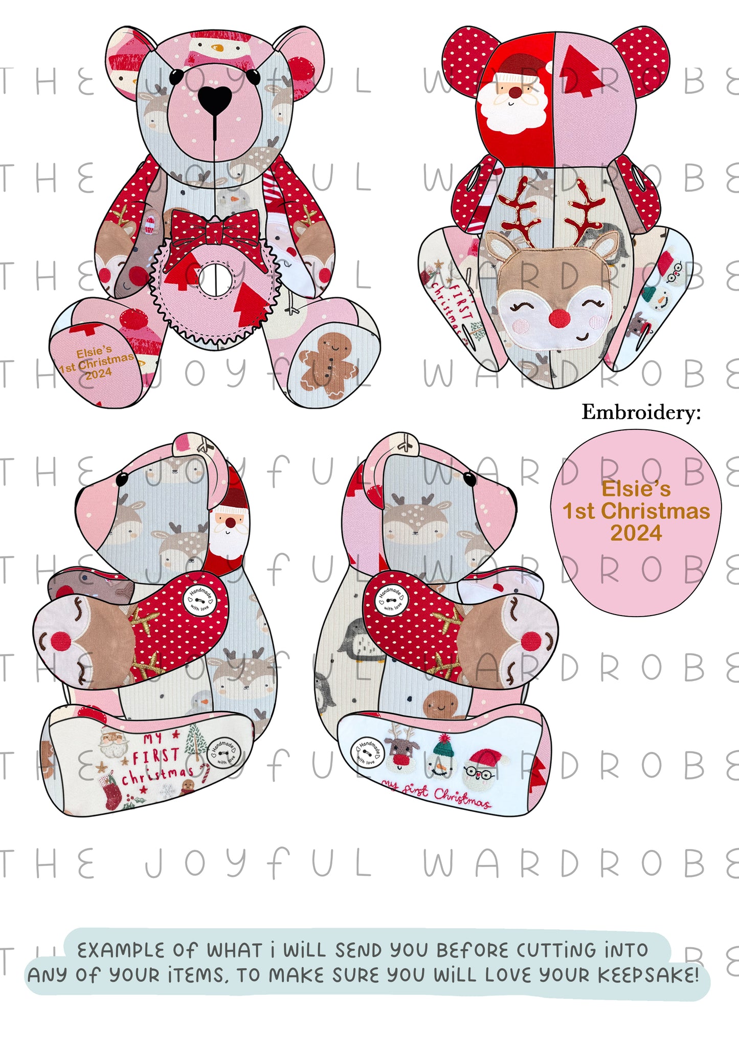 LIMITED EDITION - Christmas Button Jointed Keepsake with Wreath