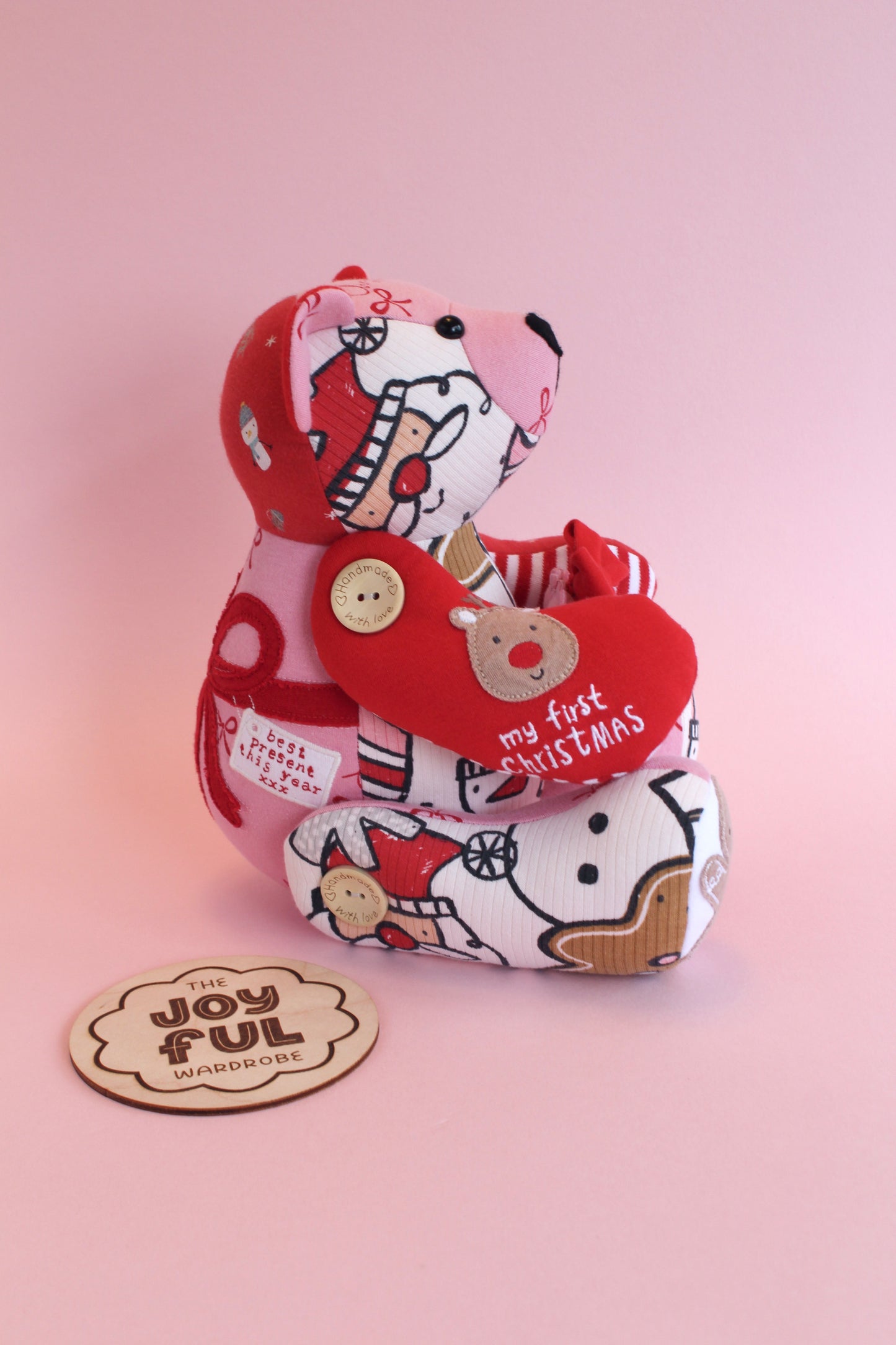 LIMITED EDITION - Christmas Button Jointed Keepsake with Wreath