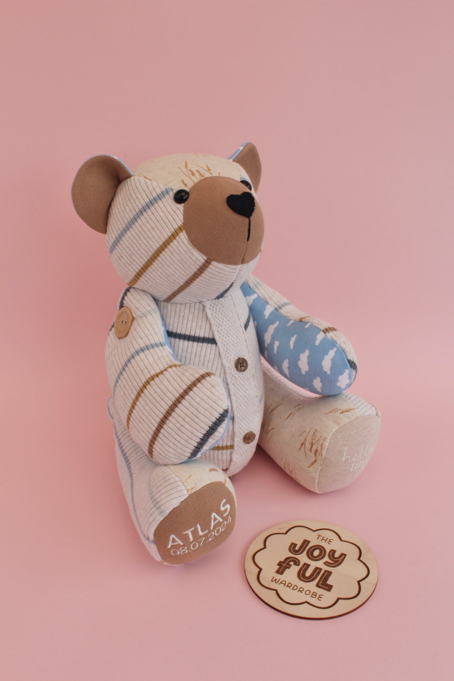 Button Jointed Memory Bear Keepsake