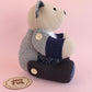 Layered Look Button Jointed Memory Bear