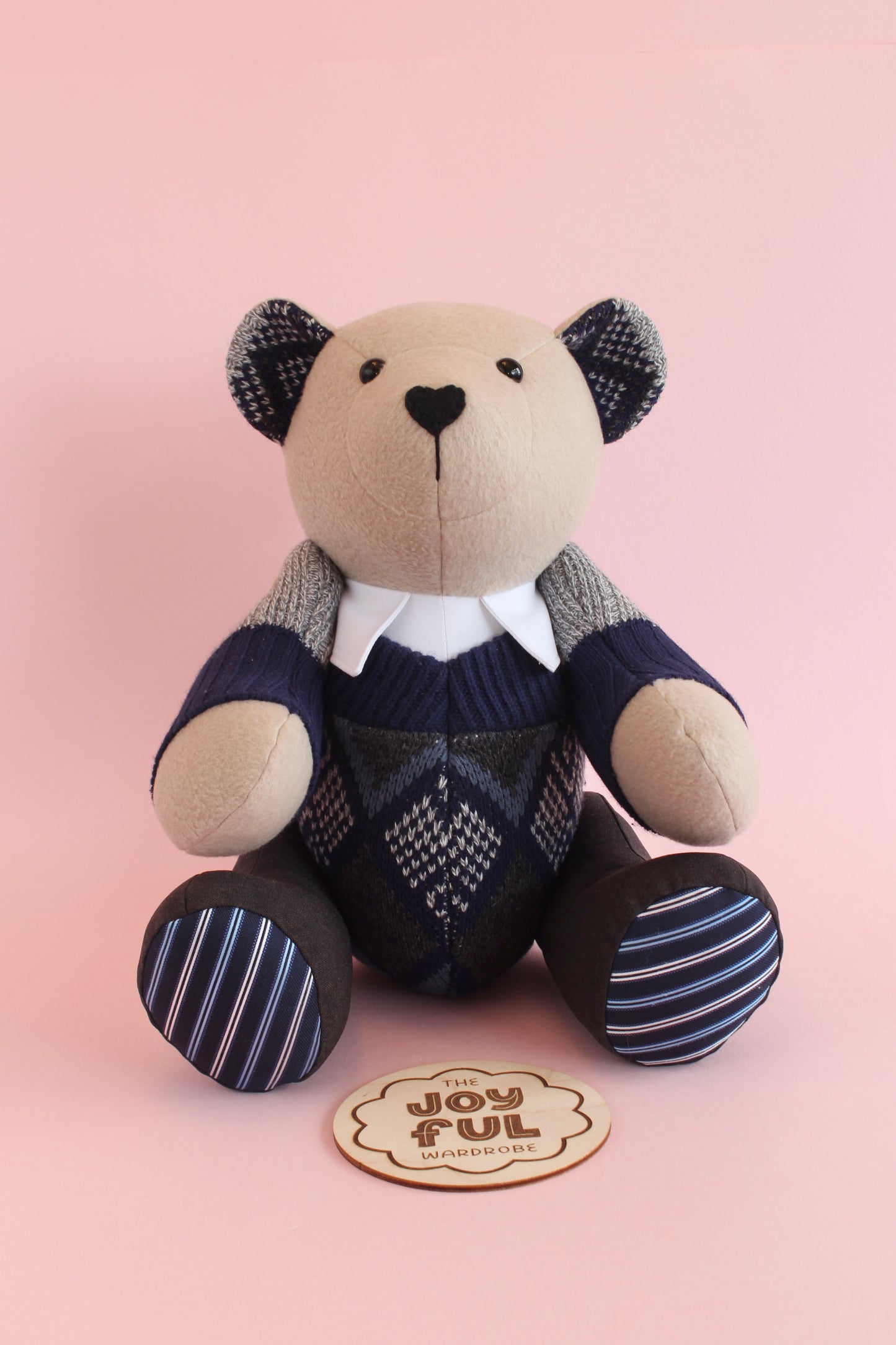 Layered Look Button Jointed Memory Bear