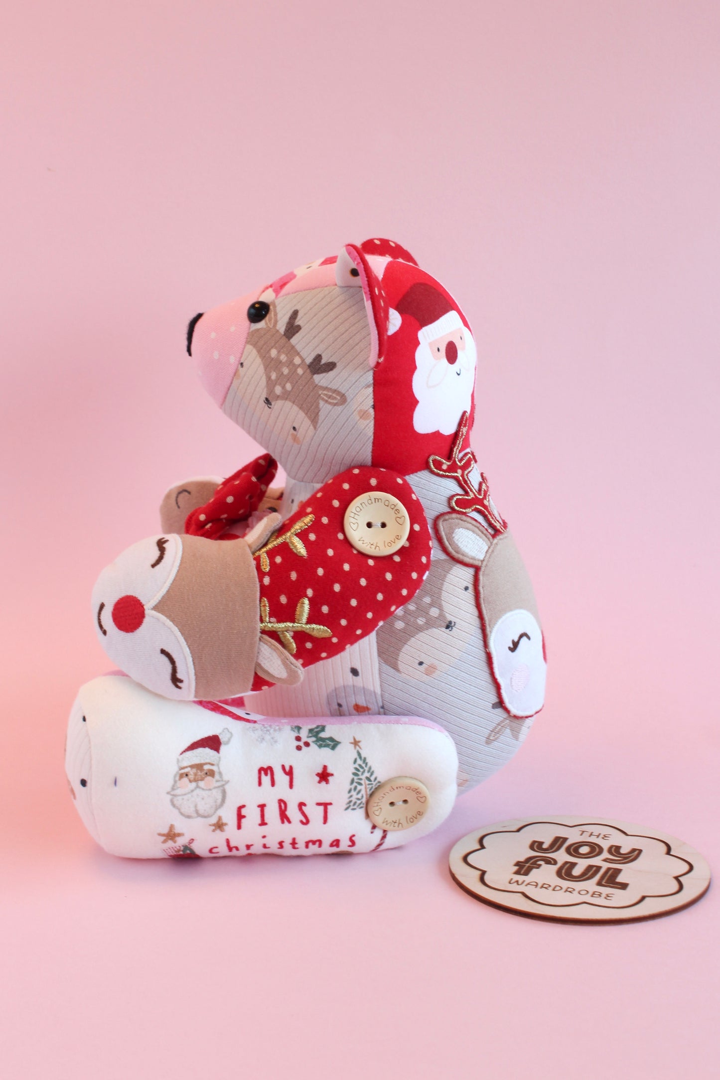 LIMITED EDITION - Christmas Button Jointed Keepsake with Wreath