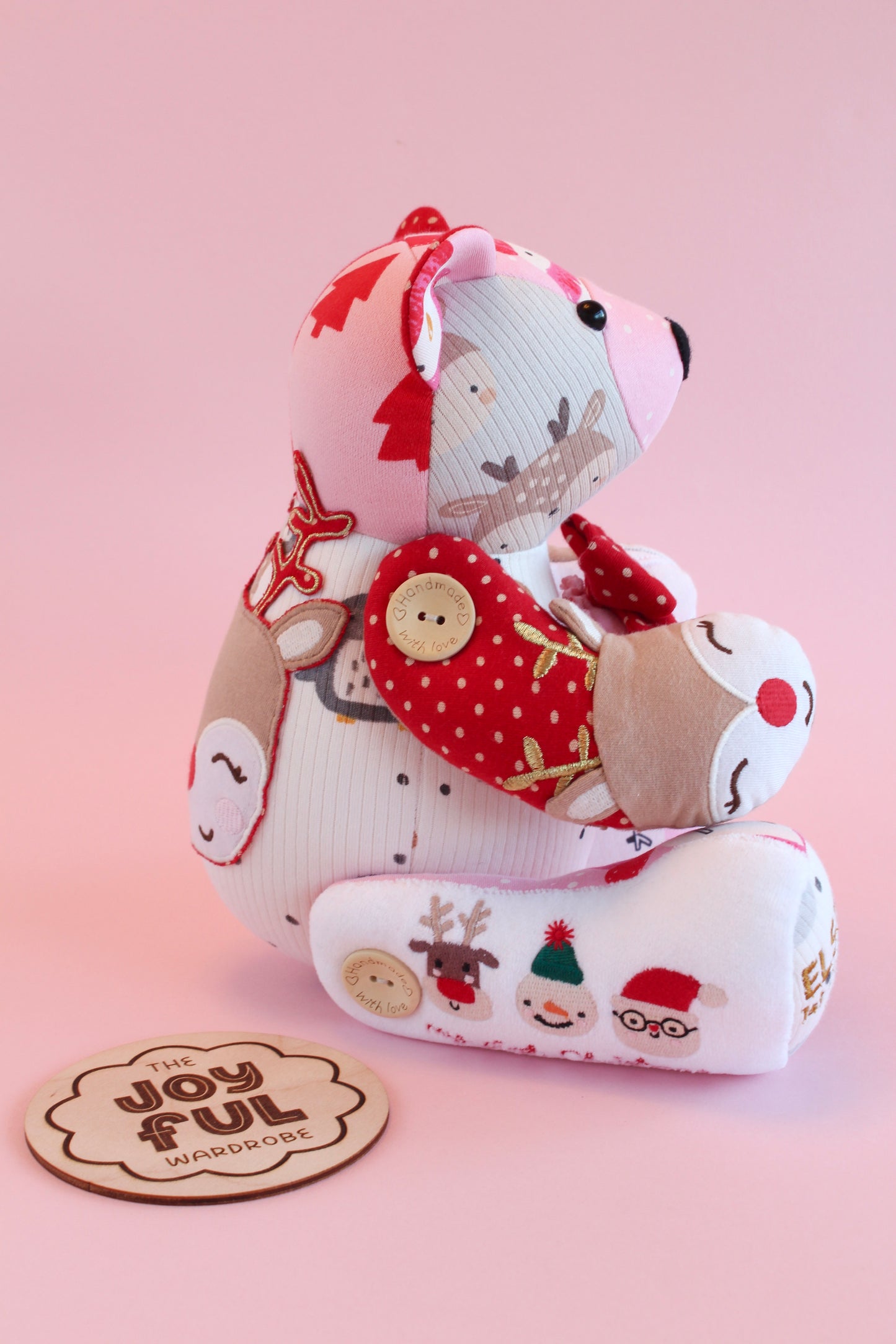 LIMITED EDITION - Christmas Button Jointed Keepsake with Wreath