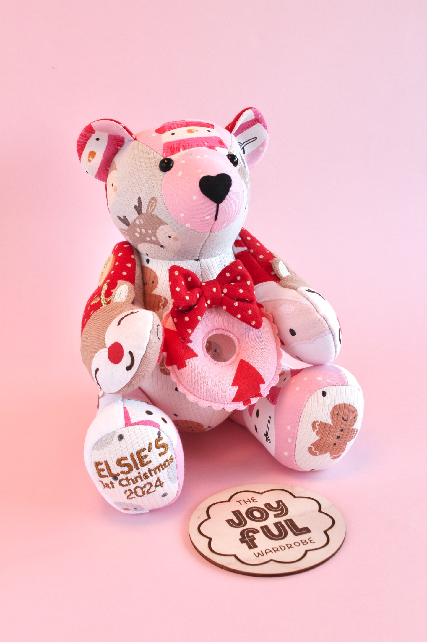 LIMITED EDITION - Christmas Button Jointed Keepsake with Wreath