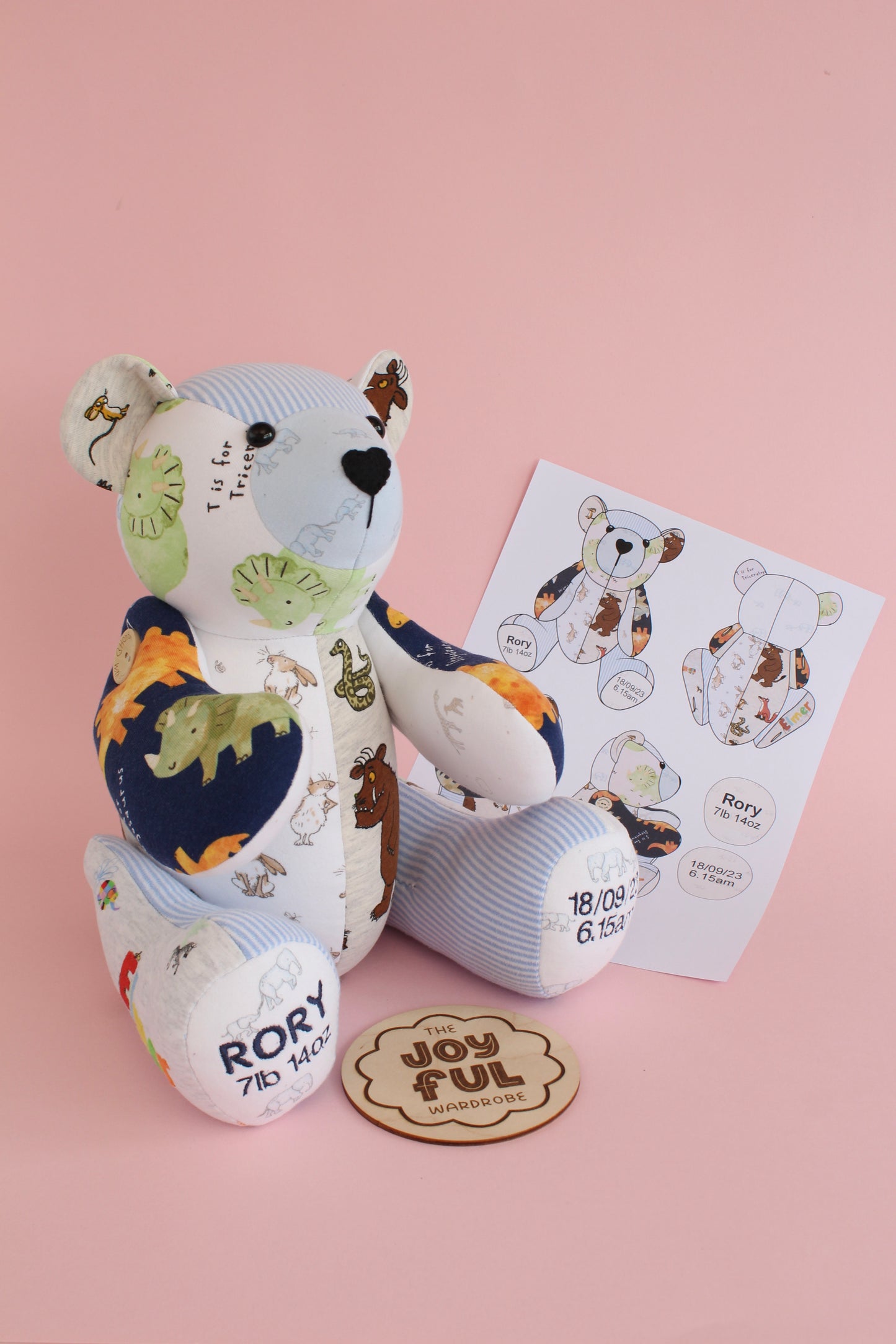 Button Jointed Memory Bear Keepsake