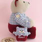 Layered Look Button Jointed Memory Bear