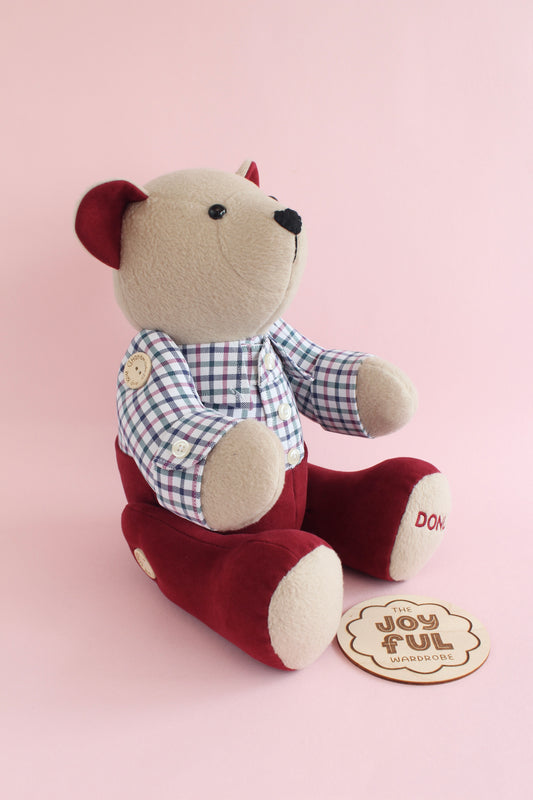 Layered Look Button Jointed Memory Bear