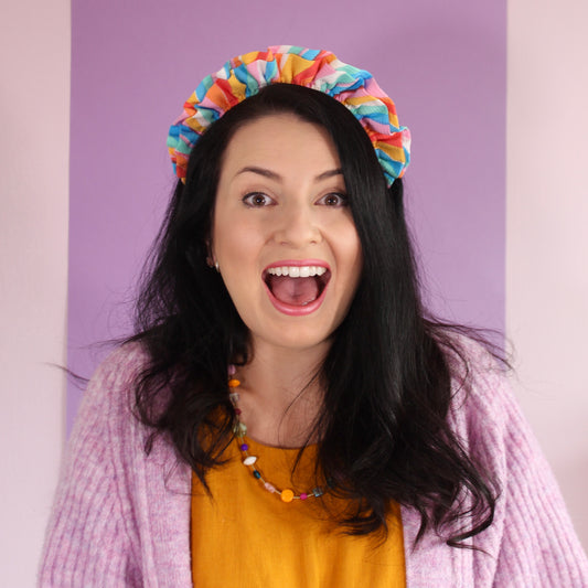 Rainbow Swirl - Large double Ruffle
