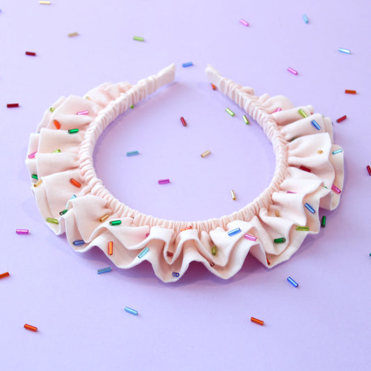 Sprinkle Cupcake Large Double Ruffle
