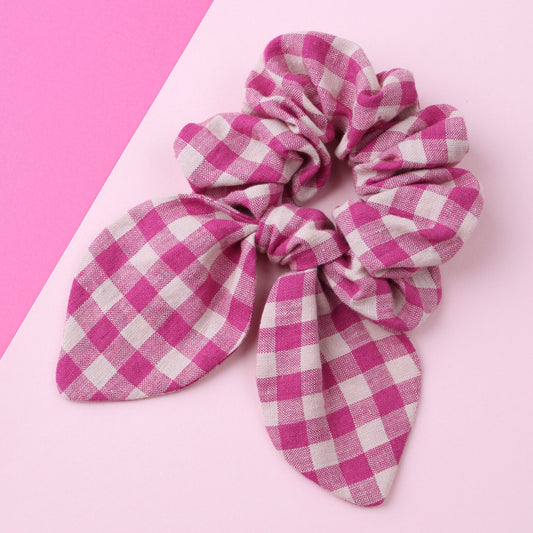 Cherry Gingham - Giant Bow Scrunchie