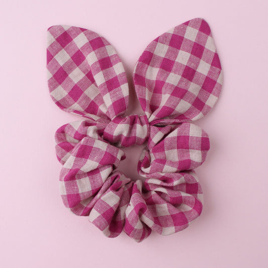 Cherry Gingham - Giant Bow Scrunchie