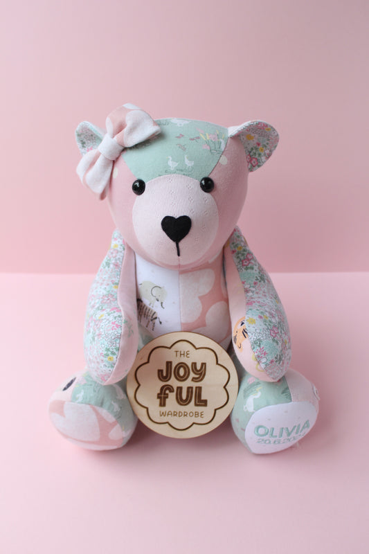 Button Jointed Memory Bear Keepsake