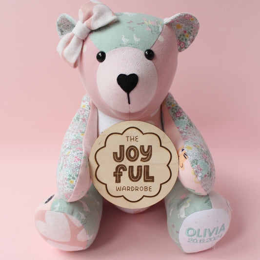 Button Jointed Memory Bear Keepsake