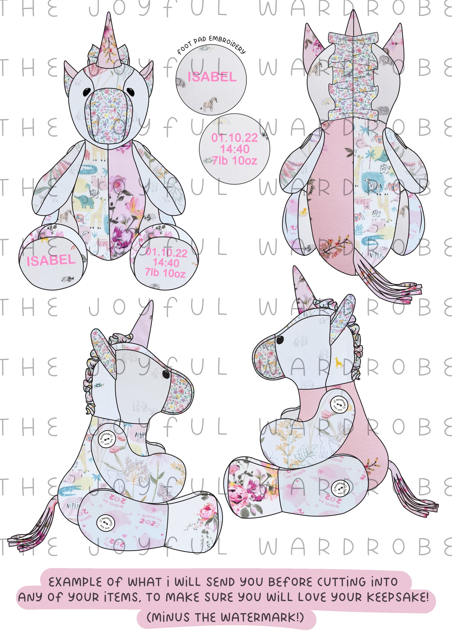Memory Unicorn Keepsake (Baby/Childs Clothing)