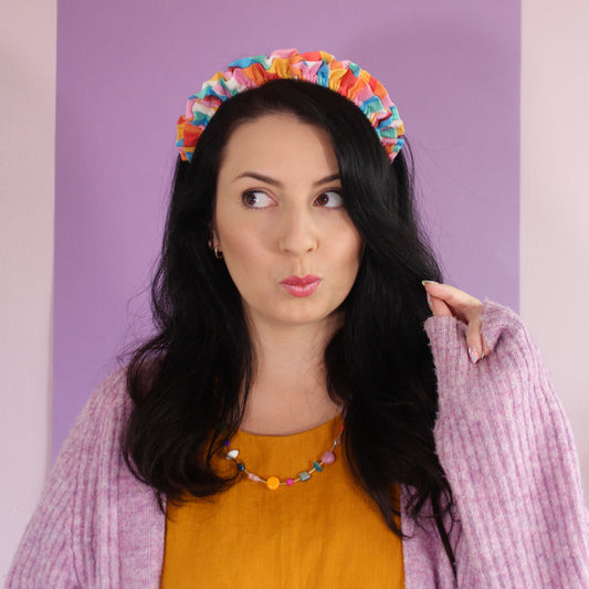 Rainbow Swirl - Little double Ruffle